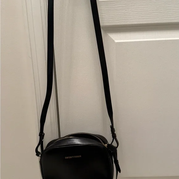 Emporio Armani Black Logo Printed Camera Bag - Picture 5 of 15